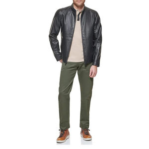 Blouson en cuir pour homme Clean Finish, fabriqué en cuir résistant à l'usure, offrant un aspect soigné et une utilisation fiable - Product Image 3