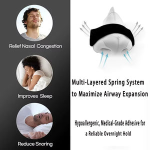 Strip hidung tidur Anti mendengkur LOGO kustom kit pemula dilator pernapasan hidung strip hidung magnetik kain Non-woven - Product Image 6
