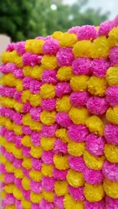 Guirlandes de fleurs de souci artificielles faites à la main décoration murale et de festival de fête de mariage indien Toran et décor de noël en gros - Product Image 5