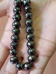 Perles de Moissanite noires rondes 10mm perles à facettes en vrac Moissanite faisant pour bijoux Moissanite et bijoux personnalisés bijoux HipHop - Product Image 3