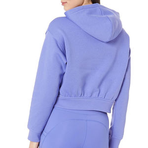 Conjunto de sudaderas con capucha recortadas de ropa de calle de diseño personalizado Conjunto de sudaderas con capucha recortadas de mujer de calidad superior superventas - Product Image 5