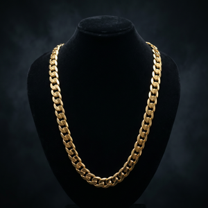 สร้อยคิวบาลิงค์แบบไมอามี่เคลือบทอง 14K ขนาด 30 นิ้ว พร้อมทองเหลืองชุบโรเดียมและประดับเพชรซิร์คอน - Product Image 1