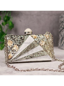 MOP pochette nacre pochette coquille pochette de soirée look élégant pour femmes et filles à BAS PRIX PAR ARTISANAT DE LUXE - Product Image 3