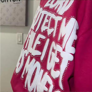 ชุดวอร์มผ้าคอตตอนผ้าฟลีซ100% พิมพ์ลายสัตว์ชุดวอร์มสำหรับวิ่งกางเกงขาบานผู้ชาย Y2K ฤดูหนาว OEM - Product Image 5