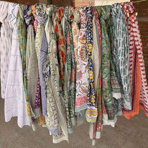 Pareo de Playa Ligero de Algodón 100% con Estampado Personalizado, Cubierta de Playa para el Verano, Venta al por Mayor, Falda y Bufanda de Playa Estilo Boho - Product Image 1