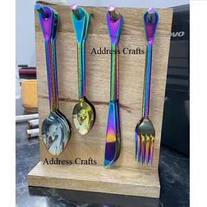 Modern Rose <b>Gold</b> 24 Piece Stainless Steel Flatware <b>Set</b> With Gift Box Luxury Golden <b>Cutlery</b> <b>Set</b> Custom Vintage <b>Cutlery</b> Silverware - Product Image 3