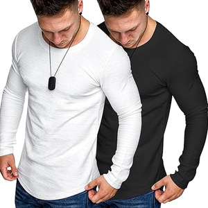 Camiseta de manga larga de corte holgado de servicio OEM de estilo informal de fitness de algodón 100% de alta calidad para hombres - Product Image 4