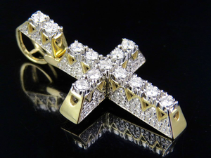 Luxury Style Custom Moissanite Diamond Studedd Iced Out S925 <b>Silver</b> Gold Plated <b>Cross</b> Religious Pendant For <b>Men</b> - Product Image 2