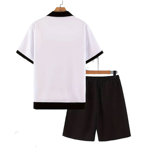 ชุดกางเกงขาสั้นลำลอง2ชิ้นสำหรับผู้ชายชุดเสื้อยืดแขนสั้นพิมพ์ลายสำหรับฤดูร้อน - Product Image 2