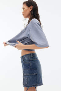 Pantalones cortos regulares de mezclilla con estilo de moda de Color azul claro transpirable de alta calidad recién llegados personalizados para mujeres - Product Image 2