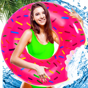 Flotador Inflable de Playa en Forma de Donut Rosa - Product Image 1