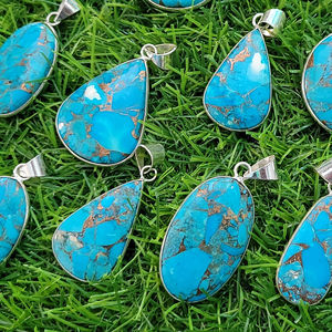 จี้โลหะสีเทอร์ควอยซ์ - Product Image 1