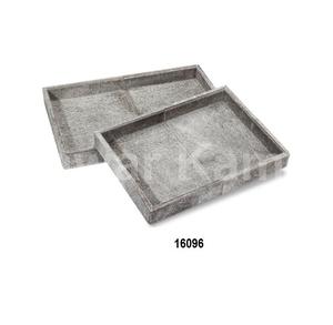 Bandeja de cobre de aluminio y metal chapado en oro de diseño exclusivo con asas - Product Image 6