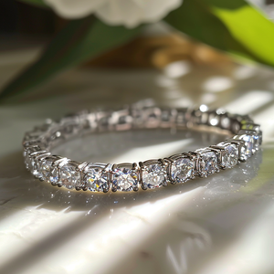 Bracelet cubain en or massif 14 carats personnalisé Bracelets porte-bonheur pour hommes en argent sterling 925 Testeur de diamants VVS Moissanite Diamant - Product Image 6