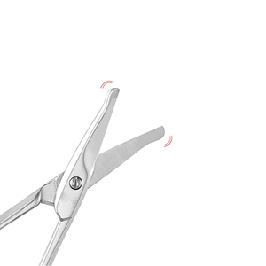 Ciseaux de coupe de poils de nez en acier inoxydable à lame incurvée de 3,5 pouces avec finition satinée, multi-usages pour le soin du visage - Product Image 3