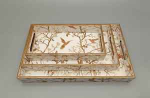 Modern Style MDF Wood Serving Tray with Meena <b>Sticker</b> <b>for</b> Restaurant & Hotel Ramadan-TAQI CRAFT Decorative Tray - Product Image 5