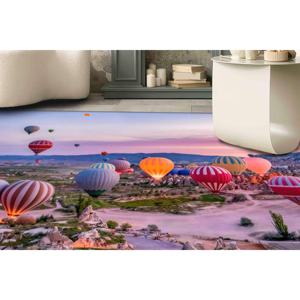 Alfombra Estampada con Paisaje de Globos Aerostáticos Coloridos - Decoración para Escaleras y Sala de Estar, Alfombra de Chenilla - Product Image 1