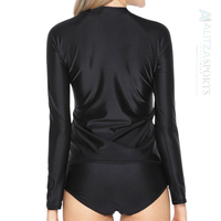 Atasan Rash Guard Wanita Lengan Panjang Buatan Tangan 1 Kain Ringan Cepat Kering Perlindungan UV Aktivitas Pantai Ukuran Besar