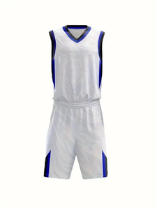 Ensemble de maillots de basket-ball réversibles personnalisés, uniformes pour hommes, polyester respirant, vêtements de basket-ball, uniformes de basket-ball - Product Image 5