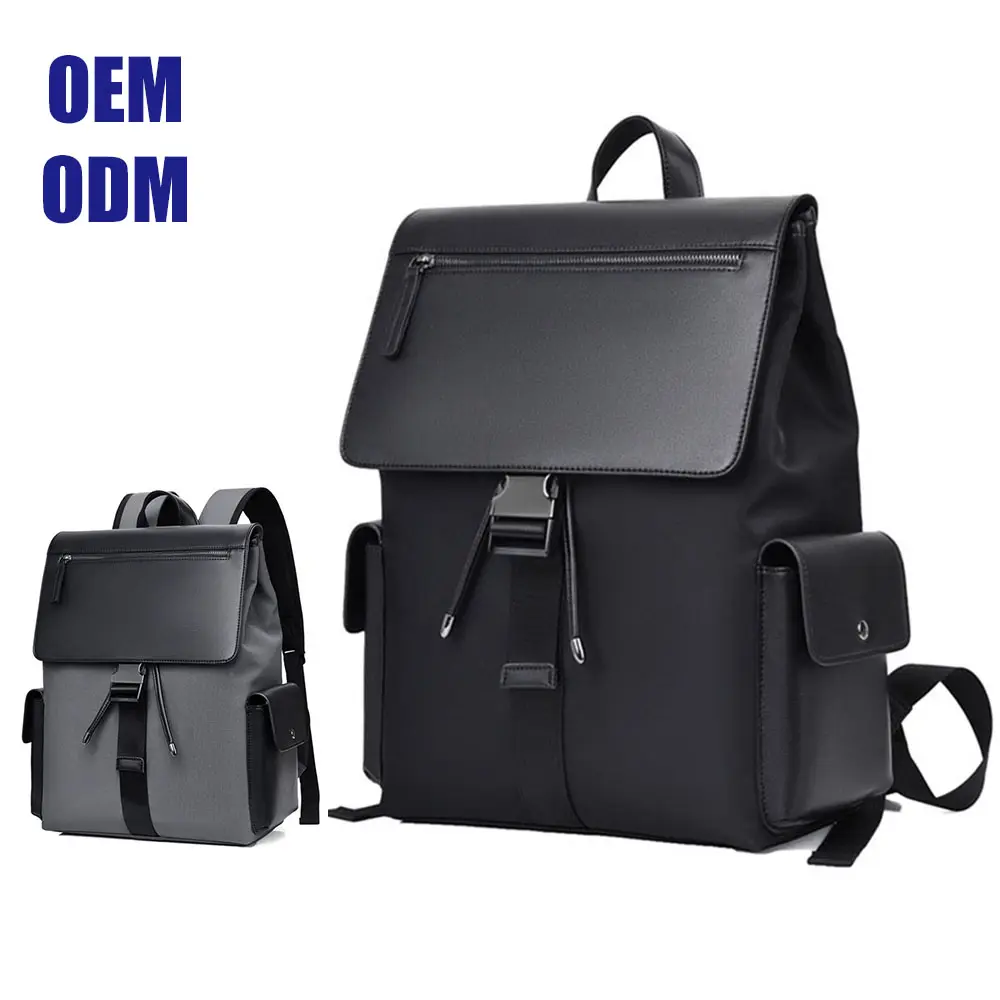 Custom New Casual Vegan Soft Men Women Fashion Business College School Travel Computer Laptop Leather Backpack Bag