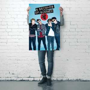Affiche sur toile 5 Seconds of Summer, design moderne avec lunettes, pour utilisation murale - Product Image 3