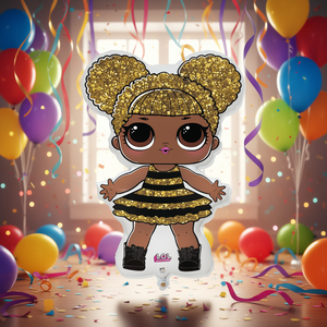 Ballon en aluminium Lol Surprise Queen Bee 85x64cm, décoration de fête, sac de 2 pièces - Product Image 3