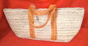 Sacs fourre-tout tressés en jute 100% écologiques pour femmes Logo personnalisé imprimé Style plage toile rayure dentelle tissu bandoulière cadeaux - Product Image 2