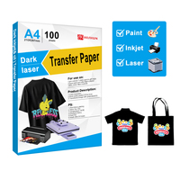 A3 kertas Transfer panas Laser A4 katun putih DIY gambar besi Inkjet A4 kertas Transfer termal untuk katun terang grosir