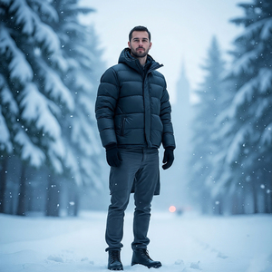 Venta al por mayor Casual Streetwear chaqueta acolchada abrigo hombres acolchado a prueba de viento cremallera con capucha abajo chaqueta de los hombres - Product Image 6