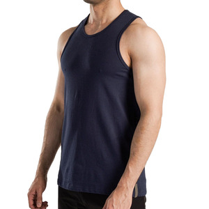 Vente en gros de débardeurs de sport personnalisés pour hommes et de singlet d'entraînement urbain en coton doux Pantone, style sans logo OEM - Product Image 2