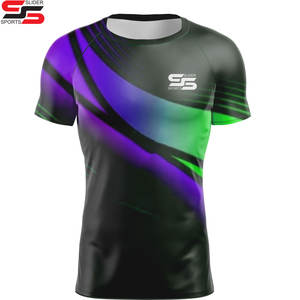 Camisetas de Compresión de Manga Corta para Gimnasio, Camisetas Rashguard de BJJ Sublimadas Personalizadas, Rashguard de MMA para Hombre, Venta al Por Mayor - Product Image 3