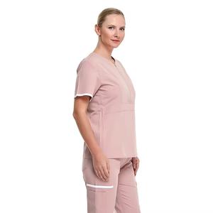 Uniformes d'infirmière au design personnalisé pour femmes, ensemble de gommages élégants en toile confortable, dernier style - Product Image 4