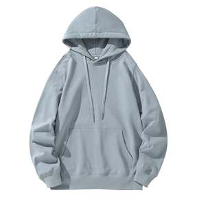 Vente chaude qualité supérieure goutte épaule à capuche 400 Gsm tissu polaire épais avec pull à capuche surdimensionné - Product Image 1