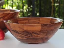 Super vente bol en bois design moderne ustensiles de cuisine polyvalents bol alimentaire pour salade et fruits mélange bol d'impression - Product Image 6