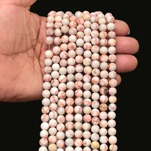 ลูกปัดหินกลมธรรมชาติผิวเรียบ หลากหลายชนิด ขนาด 15 นิ้ว สำหรับทำเครื่องประดับ ขายส่งจำนวนมาก - Product Image 4