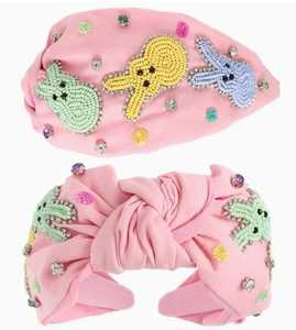 Trendy Handmade Women's Gingerbread <b>Hair</b> <b>Band</b> Cute Color Beaded Embroidery Customizable Options Made Rhinestone for <b>Weddings</b> - Product Image 3