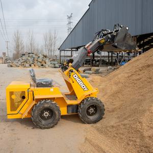 Mini-chargeuse assise agile et maniable, respectueuse du sol, avec bras de pelle hydraulique, chargeuse sur roues diesel, chargeuse frontale pour l'irrigation - Product Image 3