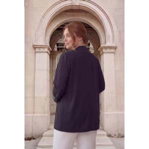 Women's <b>Plus</b> <b>Size</b> <b>Sequin</b> Sleeve <b>Jacket</b> Black - Product Image 4