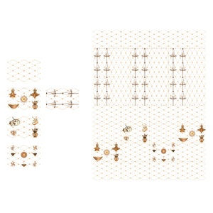 Azulejos de pared esmaltados de diseño de templo de color blanco de cerámica 30x45cm - Product Image 1