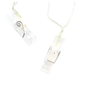 Guirlande LED décorative avec clips, 1m, blanc chaud, lampes LED en plastique pour Noël, alimentation USB - Product Image 4