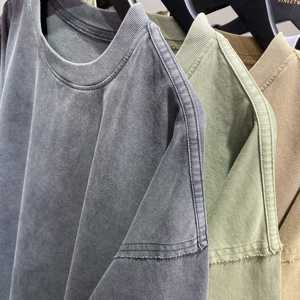 เสื้อยืดผ้าฝ้าย100% โอเวอร์ไซส์วินเทจสำหรับผู้ชายคอลเลคชั่นฤดูร้อนใหม่จัดส่งแบบรัดรูป - Product Image 2