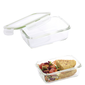 Contenitore rettangolare in vetro ermetico da 850 ml. 19,5 x 13,3 x 6,7 (altezza) cm. - Product Image 5