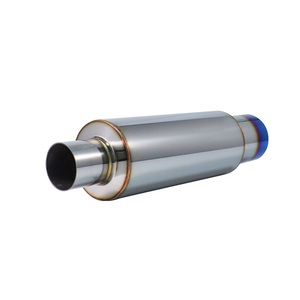 Accesorios <span class=keywords><strong>para</strong></span> Sistema <span class=keywords><strong>de</strong></span> <span class=keywords><strong>Escape</strong></span> <span class=keywords><strong>de</strong></span> Coche Tubos <span class=keywords><strong>de</strong></span> <span class=keywords><strong>Escape</strong></span> Universales <span class=keywords><strong>de</strong></span> Alto Rendimiento Silenciador Terminal en Acero Inoxidable Cromo Plateado y Azul Quemado - Product Image 6