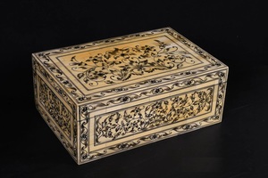 Caja de regalo con incrustaciones de hueso hecha a mano con diseño floral y pintura en relieve pulida para almacenamiento decorativo de recuerdos de joyería - Product Image 6