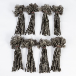 Vente chaude sel et poivre doux à la main <span class=keywords><strong>Dreadlocks</strong></span> Crochet cheveux tresses 100% naturel cheveux humains Loc Extensions - Product Image 6