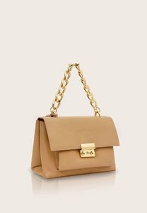 Sac à bandoulière en cuir Cosmos Tan de qualité supérieure pour femmes avec poignée en chaîne plaquée or sac à bandoulière Messenger pour femmes - Product Image 3