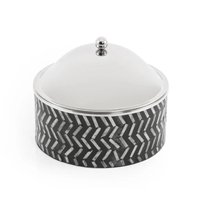 High Quality Best Choice <b>Chocolate</b> Mop Inlay Bowl with Metal Lid For <b>Ramadan</b> Eid Gift Mop Bowl Wholesale from Vietnam - Product Image 3