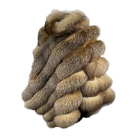 Nouvelle veste bomber tendance pour femmes adultes en fourrure de renard doré naturel, fermeture éclair, chauffante, respirante, coupe-vent, finition soignée