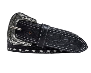 Superior Quality Customized Retro Western Cowboy <b>Leather</b> <b>Belt</b> Handmade with Alloy Buckle-Wholesale Supply - Product Image 3