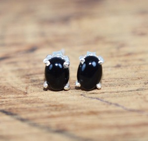 Bijoux pour femmes Boucles d'oreilles en argent style bohème Bijoux en argent sterling 925 Onyx noir Boucles d'oreilles tendance faites à la main - Product Image 3